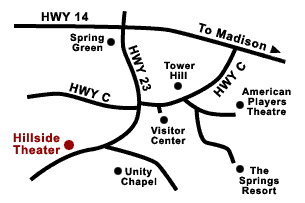 Map to Hillside Theater